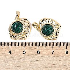 Colgantes sintéticas malaquita&nbsp;KK-U043-43G-C