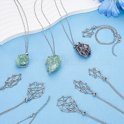 12 stücke 3 arten legierung leere macrame beutel anhänger eisen kabel kette slider halskette machen&nbsp;NJEW-GO0001-25