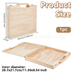 Boîtes de rangement en bois avec poignées&nbsp;CON-WH0099-69