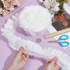 Ruban de dentelle plissée en polyester de 10 mètre&nbsp;OCOR-BC0008-01A