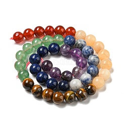 Hebras de cuentas de piedras preciosas mixtas naturales de chakra.&nbsp;G-NH0002-E01-03-1
