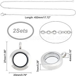 DIY-Set zur Herstellung einer Halskette mit Erinnerungsmedaillon-Anhänger&nbsp;DIY-UN0003-51
