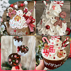 1 ensemble de matériaux de remplissage en résine époxy à faire soi-même sur le thème de Noël&nbsp;DIY-SC0027-30B