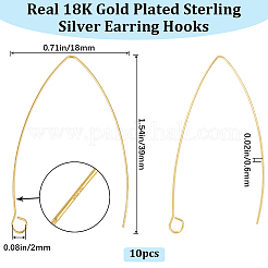 5 Paar 925 Ohrringhaken aus Sterlingsilber.&nbsp;STER-BBC0005-91