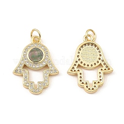 Zirconi in ottone con pendenti a conchiglia&nbsp;KK-K342-12G