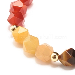 Bracelet 7 chakra perles de pierres naturelles mélangées pour femme&nbsp;BJEW-JB07417