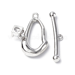 Chiusure a levetta in ottone con pavé di zirconi chiari&nbsp;KK-P223-45P