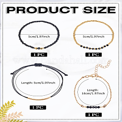 4 Stück 4 Stile CCB Perlen Armband Set für Frauen&nbsp;BJEW-LP0006-01