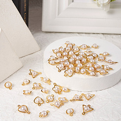 72 Stück 12 Stile ABS-Kunststoff Imitation Perlen Charms/Connector Charms&nbsp;FIND-TA0003-16