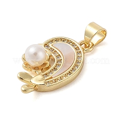 Pendentifs en laiton zircon cubique transparent&nbsp;KK-I712-22G