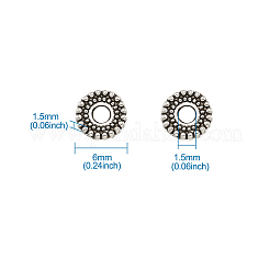 Tibetischen Stil Legierung Zwischenperlen&nbsp;TIBEB-TA0001-07-6mm
