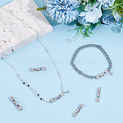 10 fermoir de bracelet de montre en laiton micro pavé de zircone cubique transparente&nbsp;KK-PH0014-30P