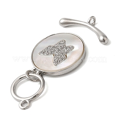 Fermagli a ginocchiera in zircone chiaro micro pavè di ottone&nbsp;KK-N254-92P