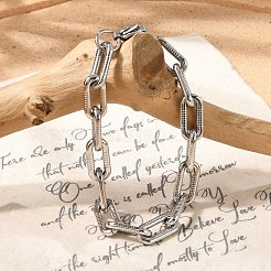 Bracelets à chaîne en acier inoxydable 304 pour femmes et hommes&nbsp;BJEW-F488-59P