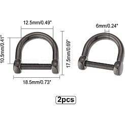 2 Stück D-Ring-Ankerschäkelverschlüsse aus Edelstahl 304&nbsp;STAS-CA0001-56B