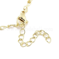 Messing Micro Pave klare Zirkonia Anhänger Halsketten&nbsp;LS-NJEW-B101-03G-03