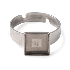 Componentes de anillos de dedo ajustables de acero inoxidable 304&nbsp;SA-CBA8B85-08B-P