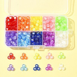 500pcs 10 Farben transparente Acrylperlen&nbsp;TACR-FS0001-57