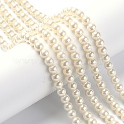Fili di perle rotonde di perle di vetro tinto ecologico&nbsp;HY-A002-6mm-RB041