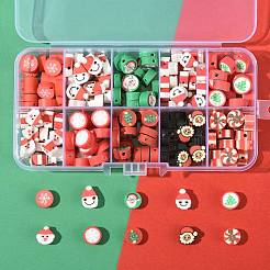 200 Stück 10 Stile handgemachte Polymer Clay Weihnachtsmotivperlen&nbsp;CLAY-FS0001-52