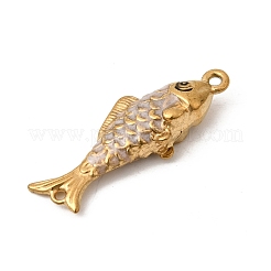 Fischverbinder-Anhänger aus emailliertem Edelstahl 304&nbsp;STAS-B128-54G-03
