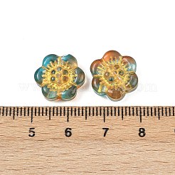 Peinture à cuisson et perles de verre entrelacées de métal doré&nbsp;DGLA-T004-10K
