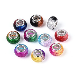 Zweifarbige Acryl-Cracker-Perlen im europäischen Stil&nbsp;GPDL-N006-01A-05