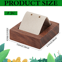 Rechteckiger Ohrringständer aus Holz&nbsp;EDIS-WH0032-20