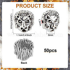 50pcs perles en alliage de style tibétain&nbsp;FIND-PH0038-16AS