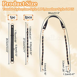 3 Stück 2 Stil PU-Leder Schultergurt Tasche Kettenriemen&nbsp;FIND-WR0009-26