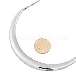 Collane a catena a serpente con ciondolo a forma di arco in acciaio inossidabile 304 per donna&nbsp;NJEW-B122-03P