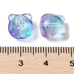 Perles de verre transparentes peintes en aérosol&nbsp;GLAA-Z011-01A