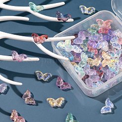 80 Stück 10 Stil ab Farbe plattiert & sprühlackiert & transparente Glasperlen&nbsp;GLAA-FS0001-16