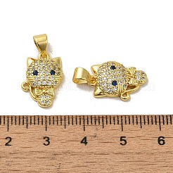 Porte micro ouvrent pendentifs zircone cubique en laiton de placage&nbsp;KK-H473-12G