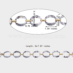 Cadenas de eslabones de imitación de piedras preciosas hechas a mano&nbsp;AJEW-J034-01D