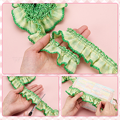 5 mètre de garniture à volants en polyester&nbsp;DIY-PH0038-31B