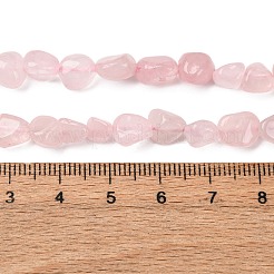 Natürlichen Rosenquarz Perlen Stränge&nbsp;G-Q060-E21-04