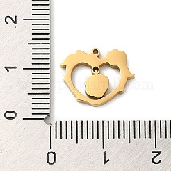 Placcatura ionica (ip) ciondoli in acciaio inossidabile 304&nbsp;STAS-Q301-33G