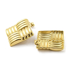 Pendientes de botón de acero inoxidable 304&nbsp;EJEW-M233-12G