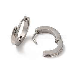 Orecchini a cerchio scanalati in acciaio inossidabile 304 anti-ossidazione&nbsp;EJEW-P255-10P