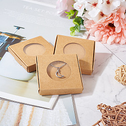 Quadratische Schmuckaufbewahrungsboxen aus Kraftpapier&nbsp;CON-TAC0001-04C