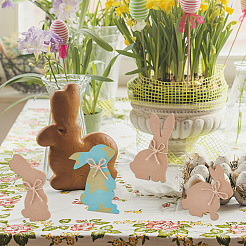 8 Satz 4 Stile DIY Ostern Holz Anhänger Dekorationen&nbsp;DJEW-OC0001-42