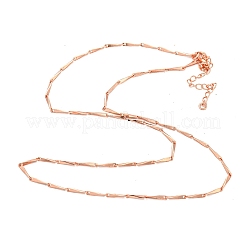 Realizzazione di collane con catena a maglie con barra di ottone con chiusura&nbsp;KK-L209-034A-RG
