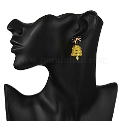 Orecchini pendenti in ottone con campanella di Natale&nbsp;EJEW-MZ00495-03