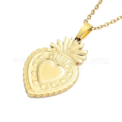 Colliers avec pendentif en acier inoxydable 304 du Sacré-Cœur&nbsp;NJEW-G083-02B-G
