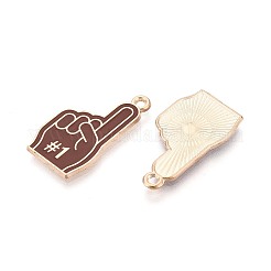 Pendentifs d'émail en alliage&nbsp;ENAM-T025-02G-18A