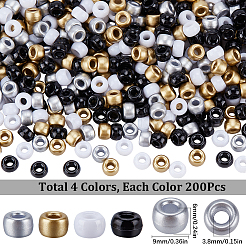 800 Stück 4 Farben Kunststoffperlen-Sets&nbsp;KY-SP0001-24A