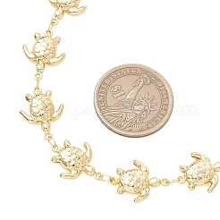 Halsketten aus ozeanblauem Edelstahl 304 mit Schildkrötenmotiv für Damen&nbsp;NJEW-JN05928
