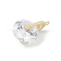 Colgantes giratorios de latón micro pavé de circonitas cúbicas&nbsp;KK-E791-18G