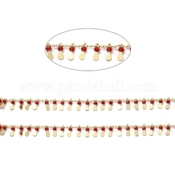 Chaînes de charme en forme de goutte de perles de verre&nbsp;CHC-A006-13G-04